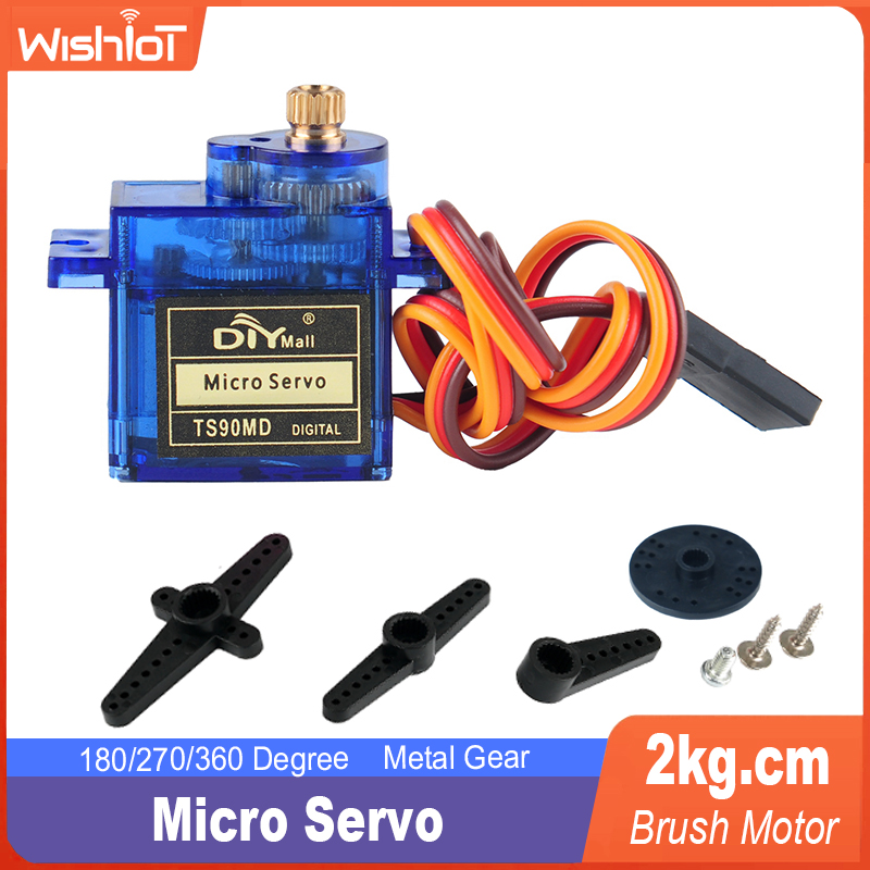 Rc Plane Servo 9G Metal Gear Micro - Micro Servo Motor Set 90/180/270 degree